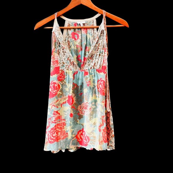 Joie Organdy Flower Motif Top - Picture 2 of 6